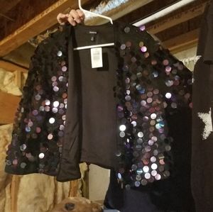 Sequin crop quarter sleeve. Size 2. Torrid.